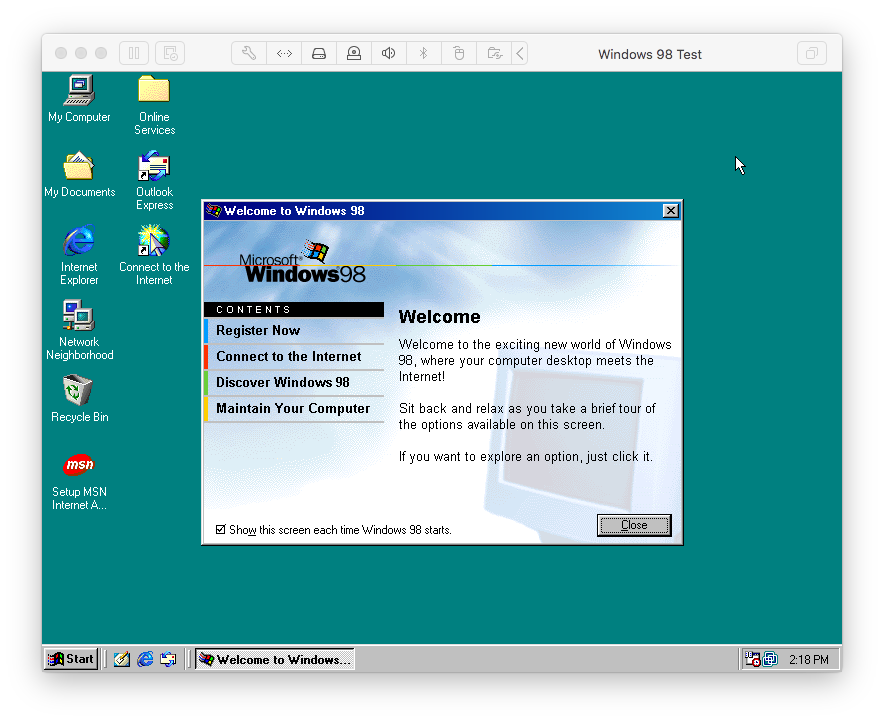 Windows 98 Virtual Machine Vmware Fusion